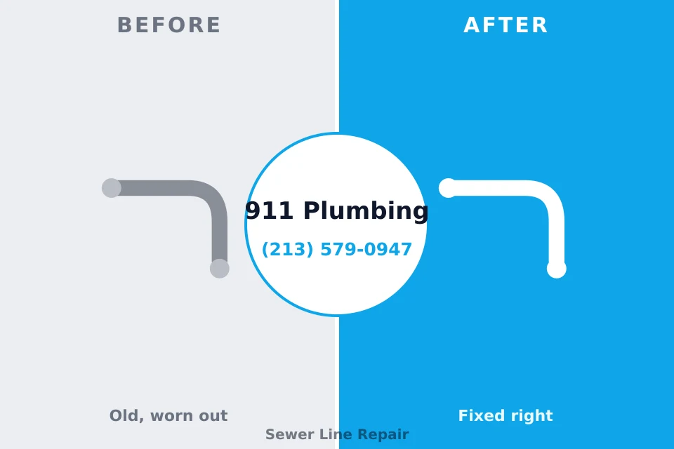 Before and after: plumbing repair Netarts, OR